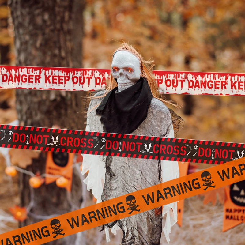 Halloween Decorations,Halloween Caution Tape,Halloween Tape Bundle Creepy Banner Party Decor | FREE SHIPPING