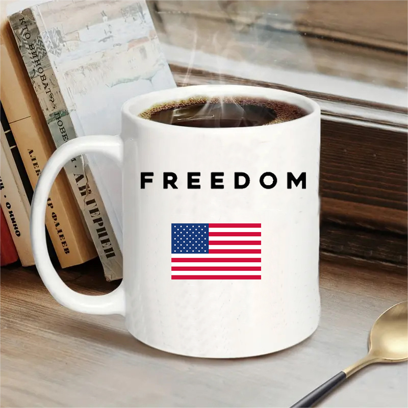 FREEDOM Ceramic Mug – Celebrate Liberty & Strength