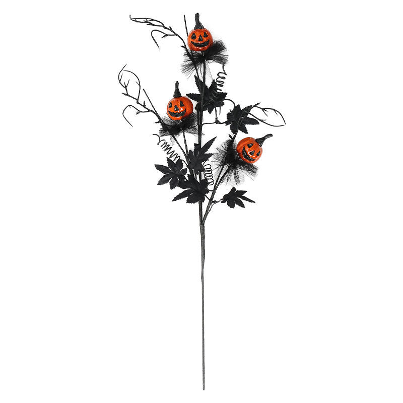 Spooky Black Pumpkin Bouquet 🎃🖤 – Halloween Horror Floral Decoration(Pack of 5)