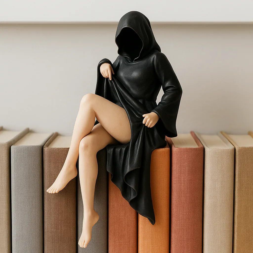 Gothic Mysterious Queen Statue – Dark Aesthetic Shelf & Garden Decor