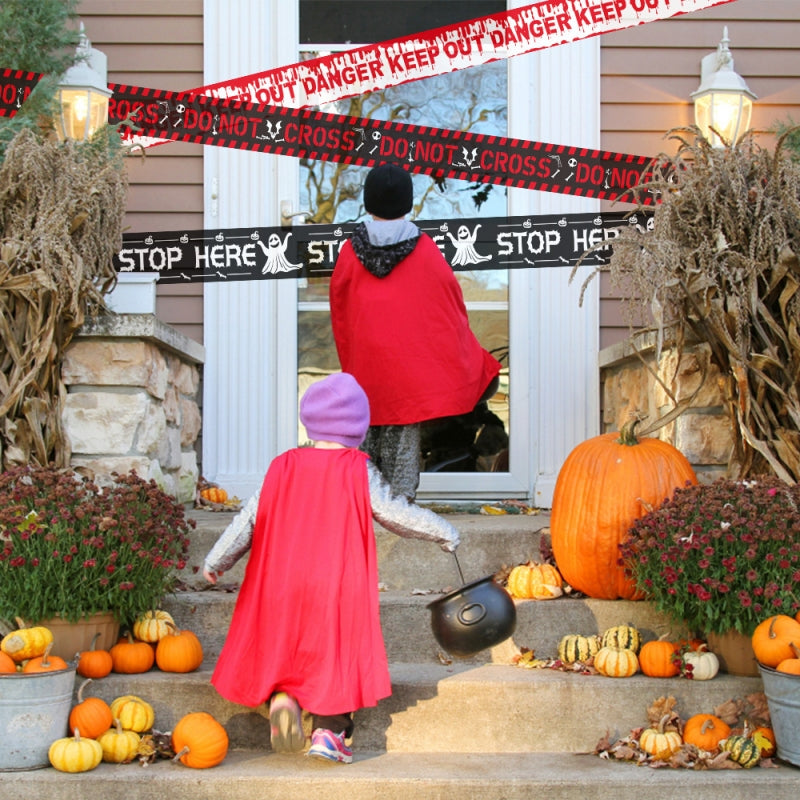 Halloween Decorations,Halloween Caution Tape,Halloween Tape Bundle Creepy Banner Party Decor | FREE SHIPPING