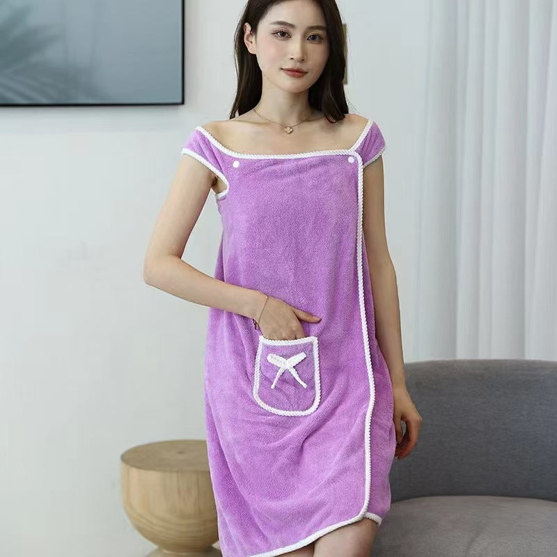 Wearable Bath Towel Dress – A water goddess emerging in grace