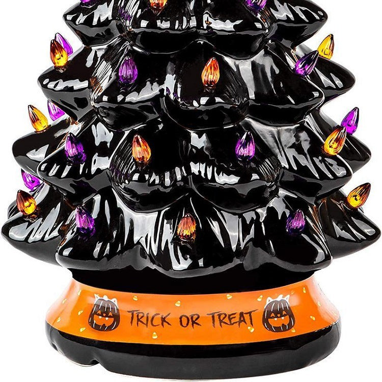 🎃 Glowing Halloween Tree – Light-Up Tabletop Decoration for Spooky Parties & Home Décor