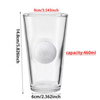 Stuck-in-Glass Golf Beer Mug – Fun Golf Ball Design Beer Glass （460ML）🍺⛳