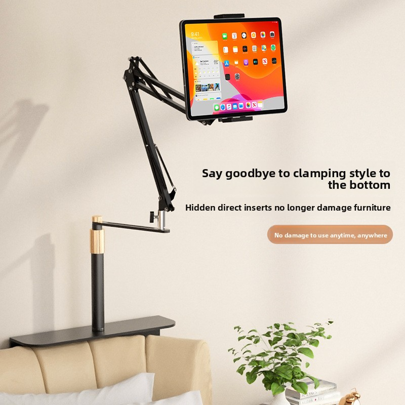 Hidden Lazy Phone Holder – 360° Folding Arm Bedside Mount for Phones & Tablets