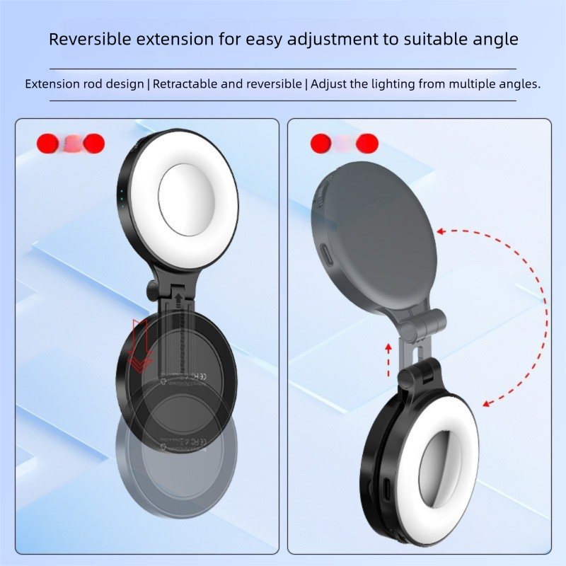✨ MagSafe Magnetic Selfie Light – Portable Ring Light & Phone Stand for Perfect Shots
