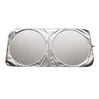 Foldable Windshield Sunshade – Mirror Cut-Out, UV Protection, 240T Reflective Material, Fits Cars, SUVs & Trucks