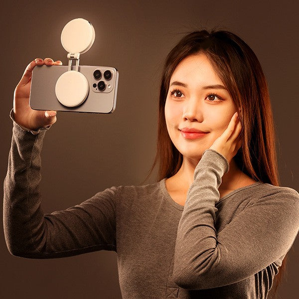 ✨ MagSafe Magnetic Selfie Light – Portable Ring Light & Phone Stand for Perfect Shots