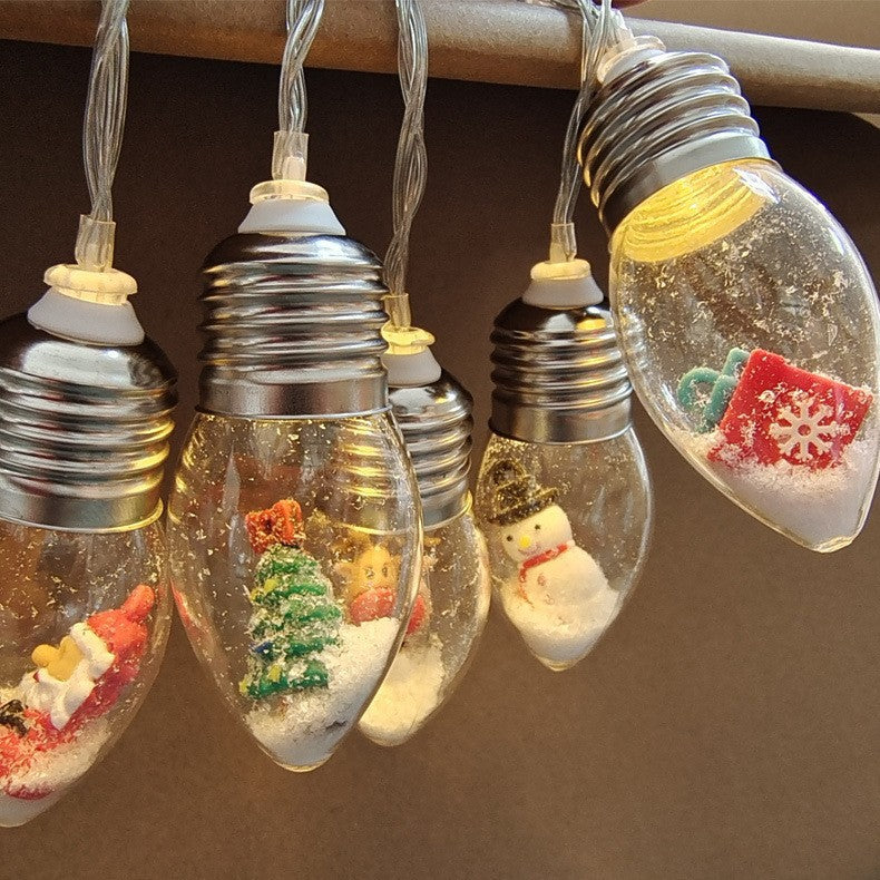 🎅Christmas LED Globe String Lights – Santa Edition Festive Home Décor✨