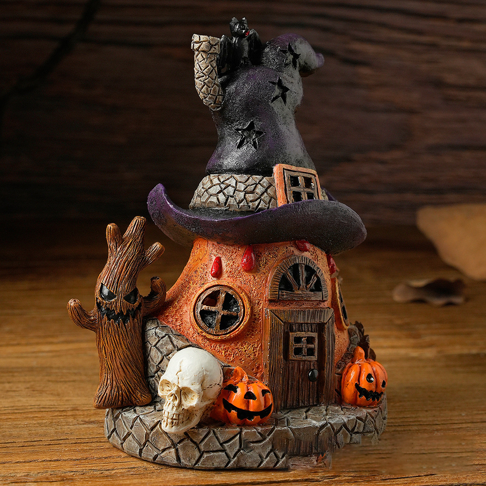 Haunted Magic House 🎃 – Light-Up Resin Halloween Decoration