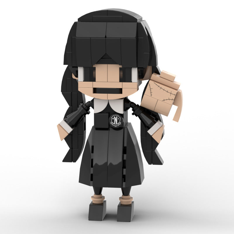 🖤 Wednesday Addams Brick-Style Figure | 56% OFF, FREE SHIPPING