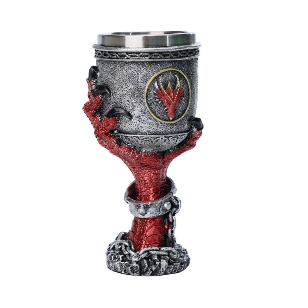 Dragon’s Fury Mug 🐉🔥 – Fantasy Resin Stainless Steel Coffee & Wine Goblet