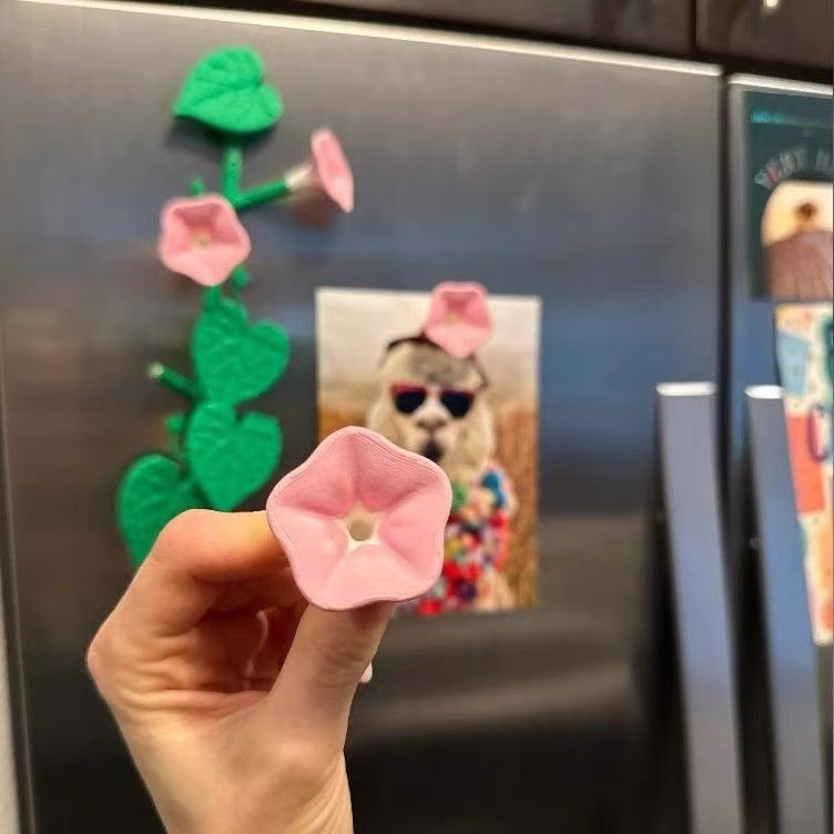 Morning Glory Fridge Magnets 🌸 – Detachable Flower Magnetic Decor