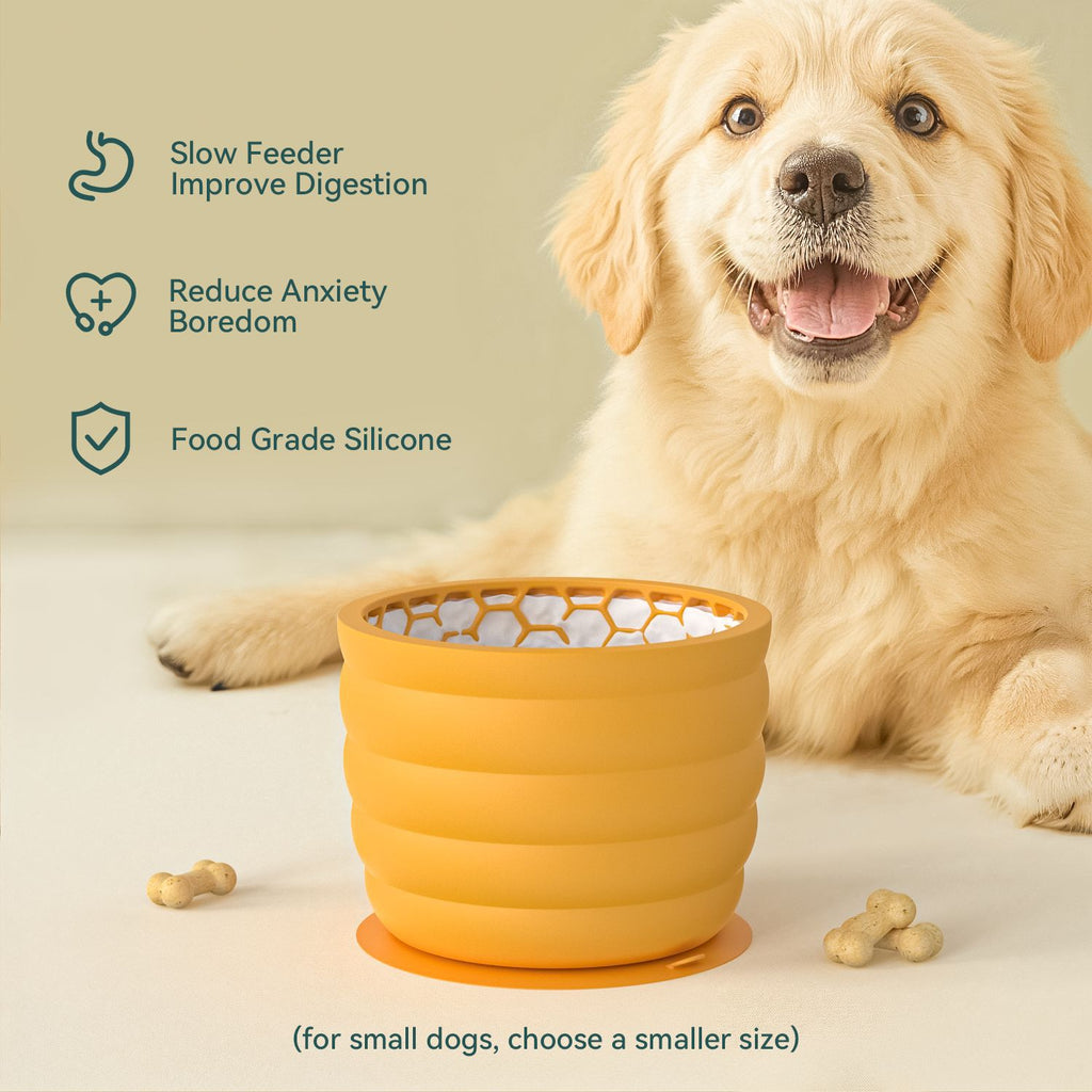 🐶 Large Slow Feeder Dog Bowl – Anti-Choke, Non-Slip, Spill-Proof Pet Bowl