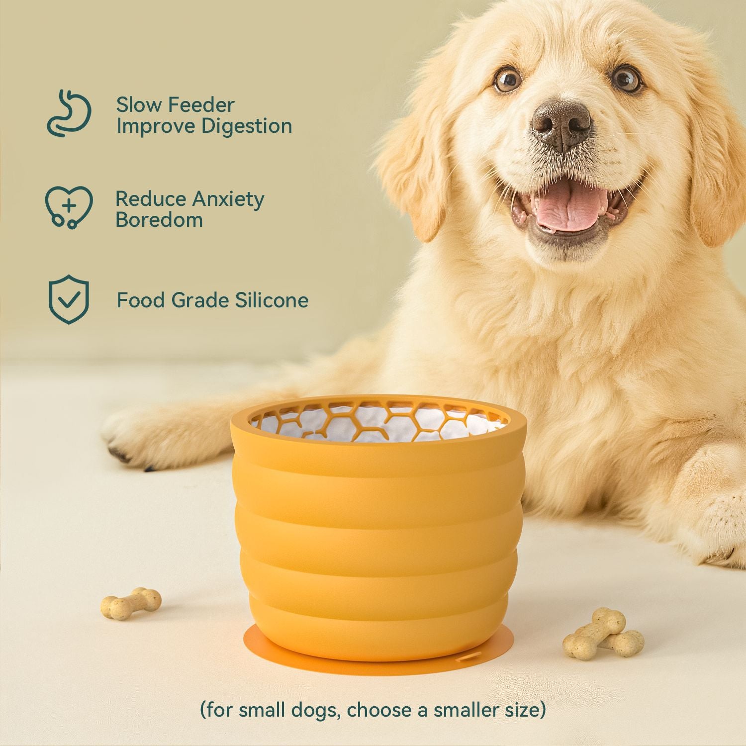🐶 Large Slow Feeder Dog Bowl – Anti-Choke, Non-Slip, Spill-Proof Pet Bowl
