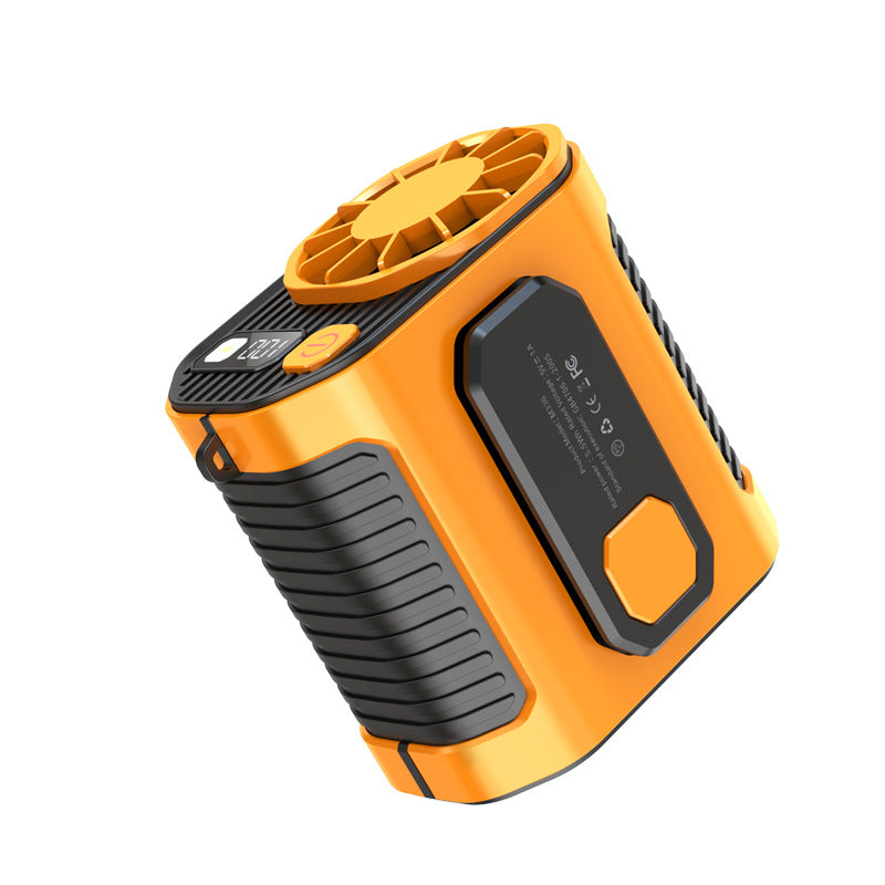 Outdoor Waist Clip Fan – 10-Speed Portable Cooling Fan with Power Bank & Flashlight