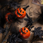 Spooky Black Pumpkin Bouquet 🎃🖤 – Halloween Horror Floral Decoration(Pack of 5)