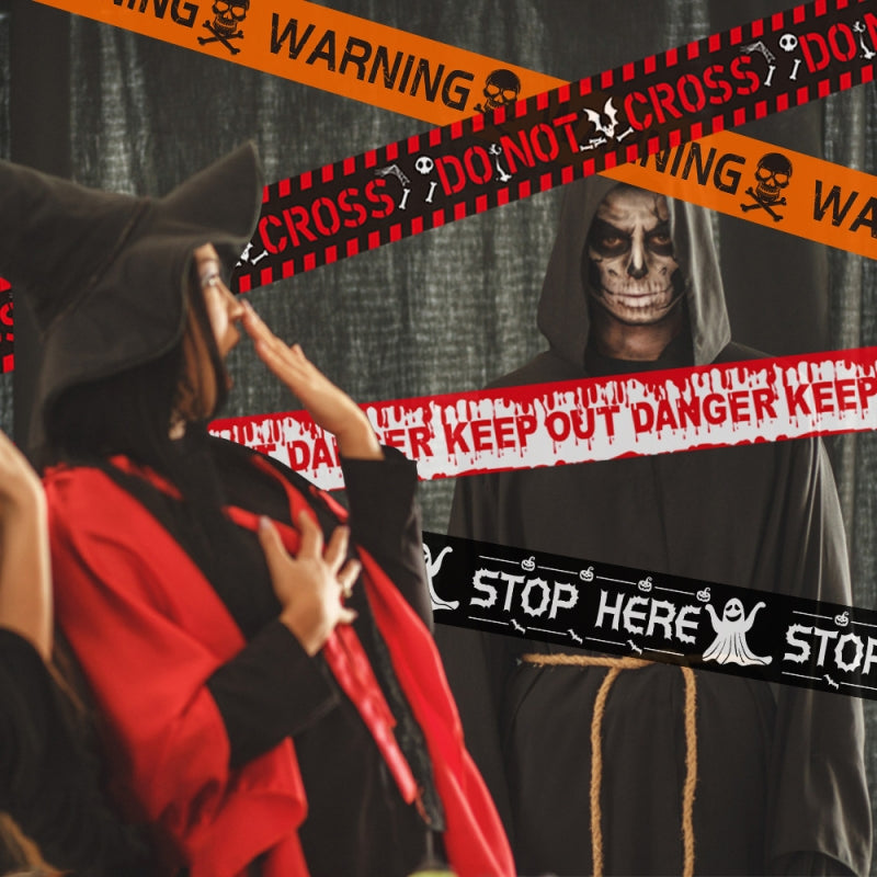 Halloween Decorations,Halloween Caution Tape,Halloween Tape Bundle Creepy Banner Party Decor | FREE SHIPPING