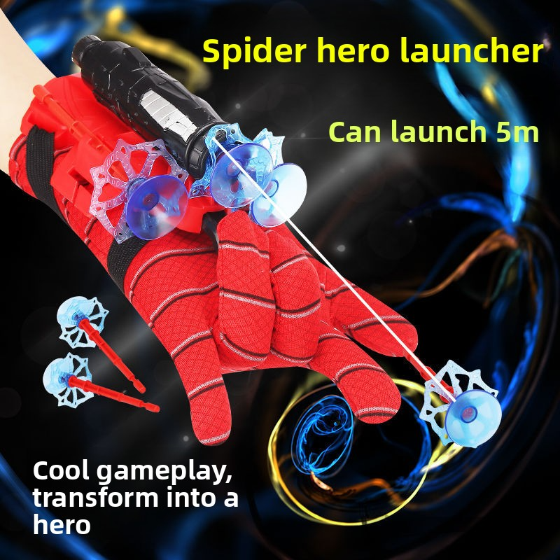 Spider Web Wrist Launcher Toy 🕷️🕸️ – Soft Bullet Blaster for Kids