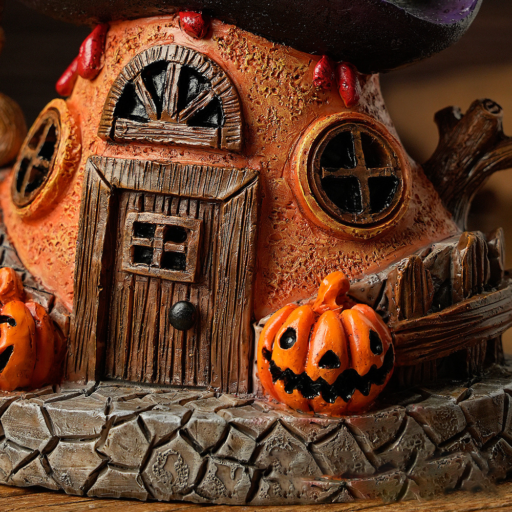 Haunted Magic House 🎃 – Light-Up Resin Halloween Decoration