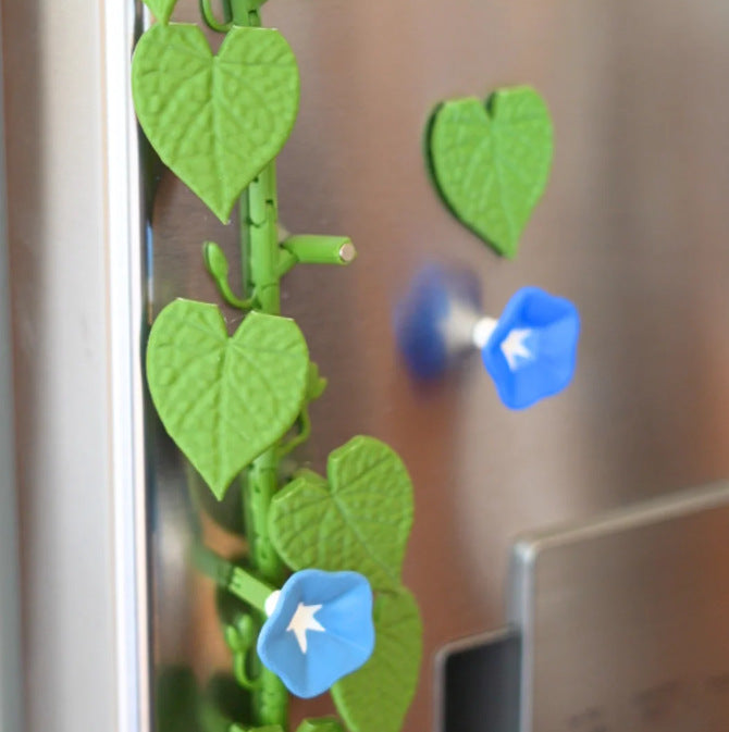 Morning Glory Fridge Magnets 🌸 – Detachable Flower Magnetic Decor