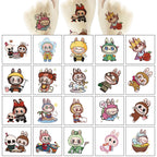 Cartoon Temporary Tattoo Stickers Set - 30 unique designs