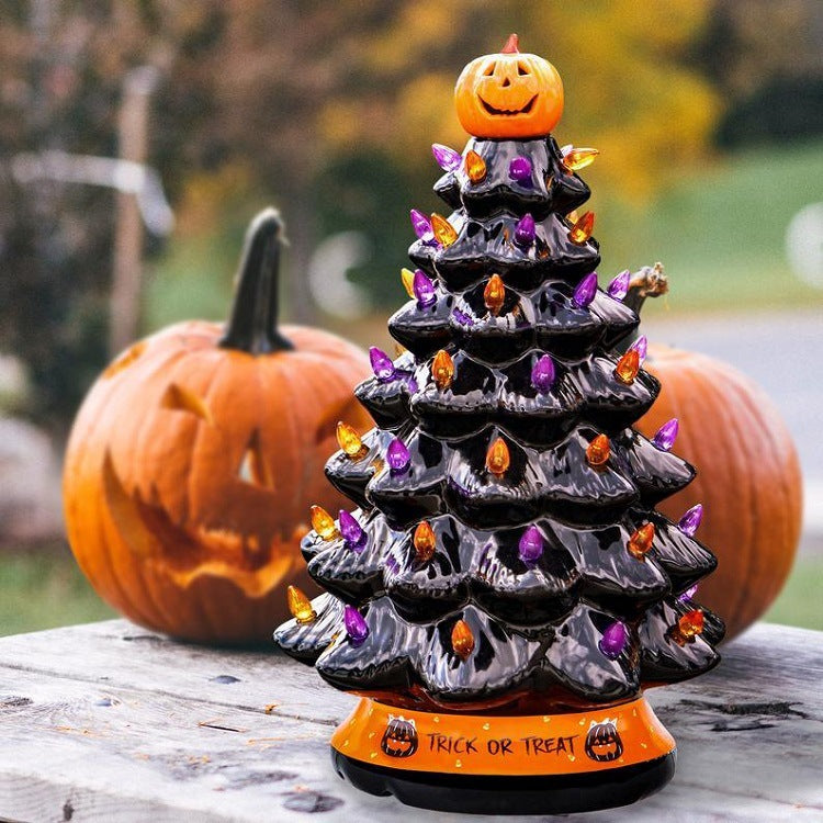 🎃 Glowing Halloween Tree – Light-Up Tabletop Decoration for Spooky Parties & Home Décor