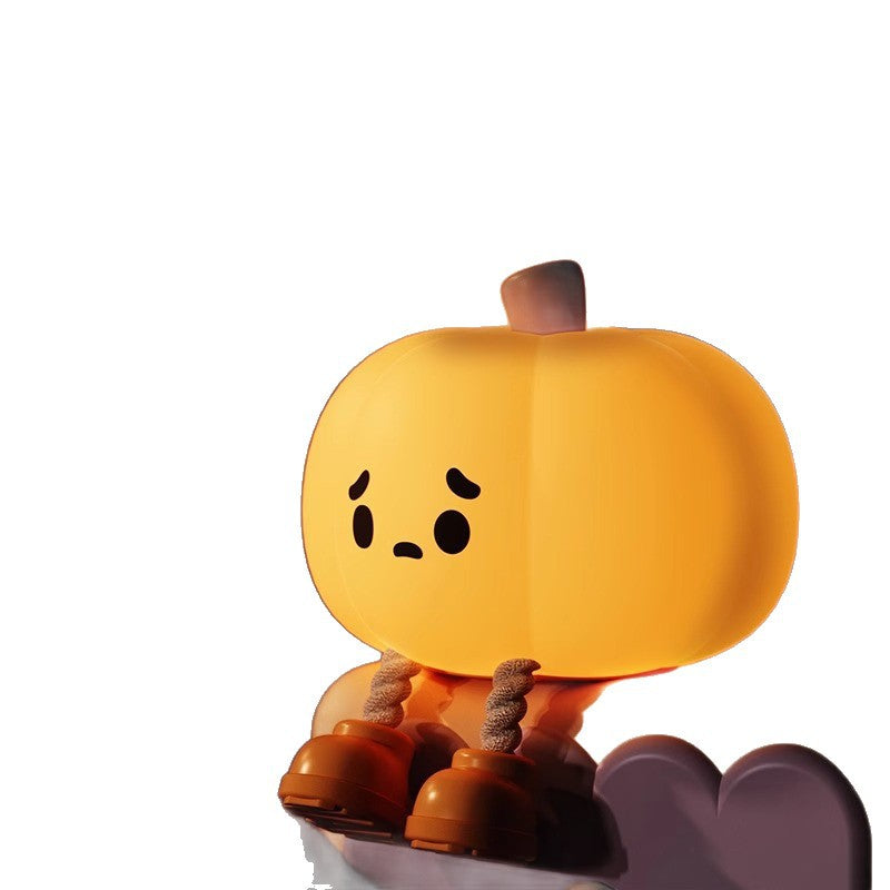 🎃 Halloween Pumpkin Night Light – Soft Silicone Tap Control LED Lamp | Rechargeable