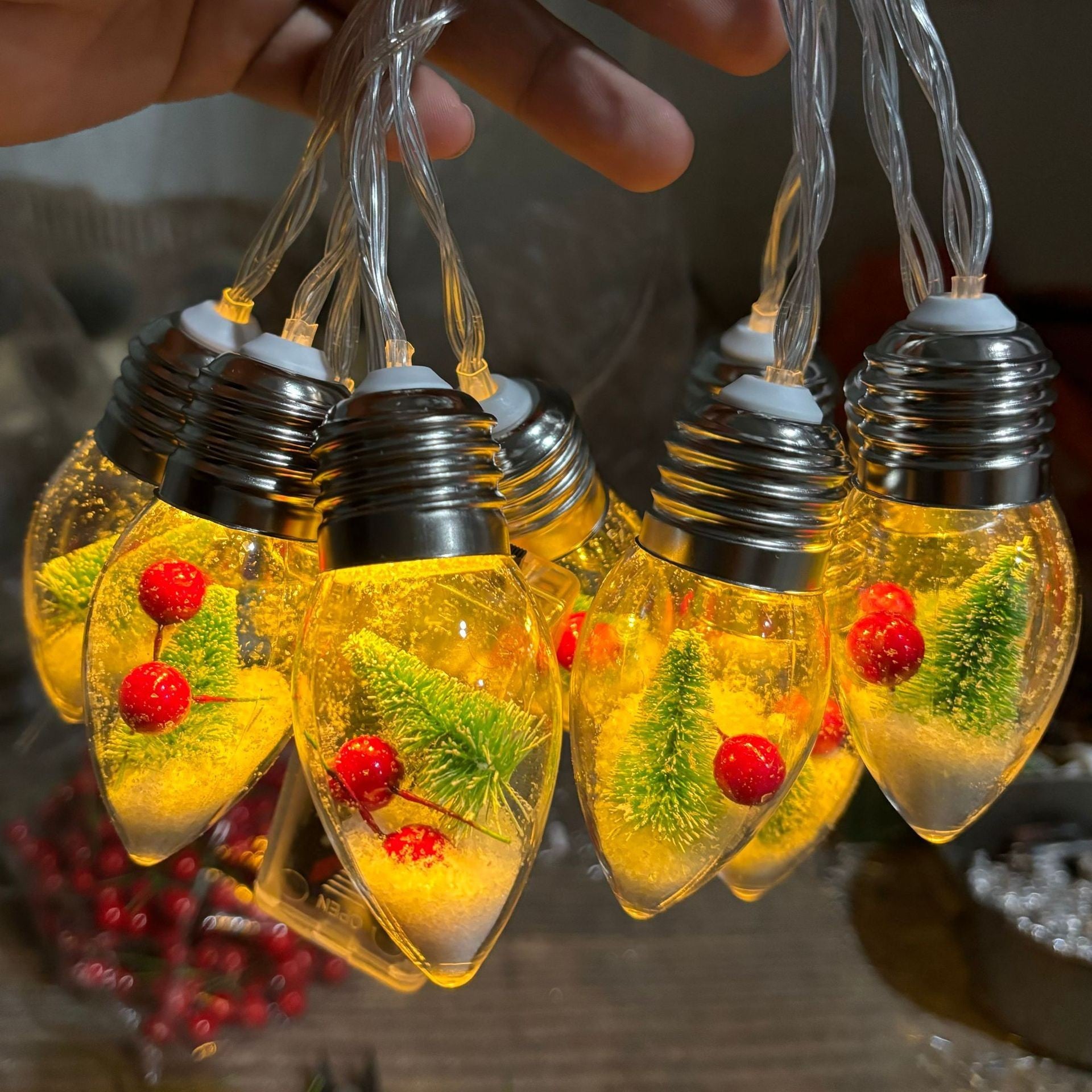 🎅Christmas LED Globe String Lights – Santa Edition Festive Home Décor✨