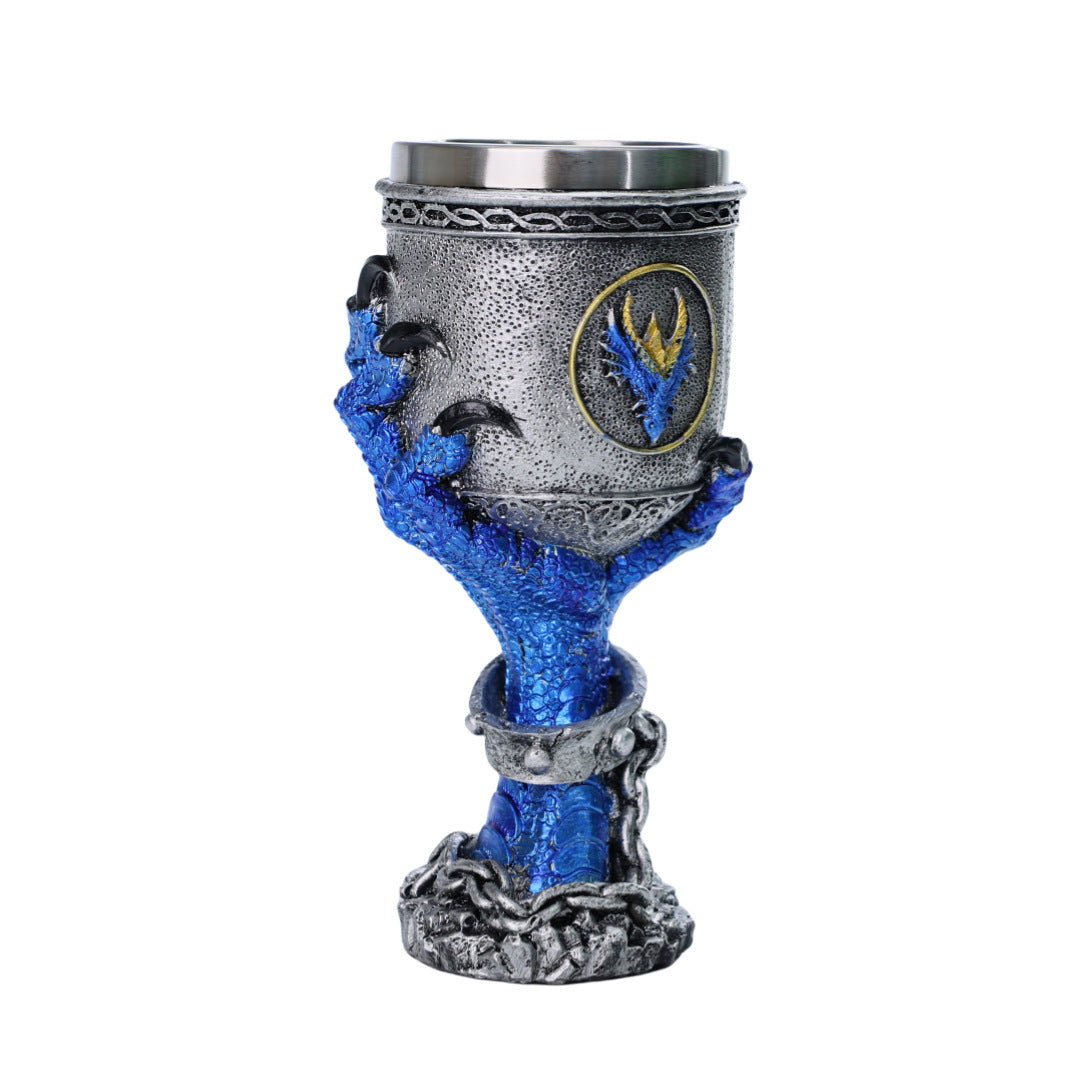 Dragon’s Fury Mug 🐉🔥 – Fantasy Resin Stainless Steel Coffee & Wine Goblet