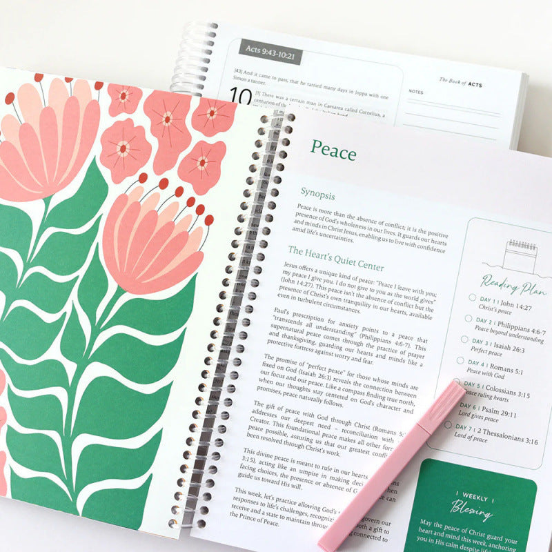The Bible in a Year ✝️ – 52-Week Guided Study Workbook & Journal