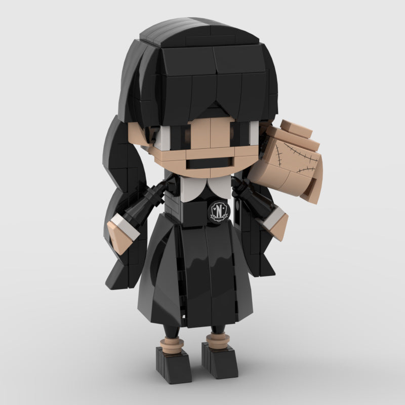 🖤 Wednesday Addams Brick-Style Figure | 56% OFF, FREE SHIPPING