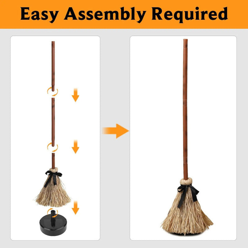 Floating Witch's Broom ✨🧹 – Haunted Dancing Halloween Prop