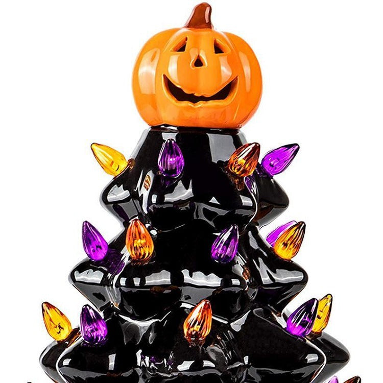 🎃 Glowing Halloween Tree – Light-Up Tabletop Decoration for Spooky Parties & Home Décor