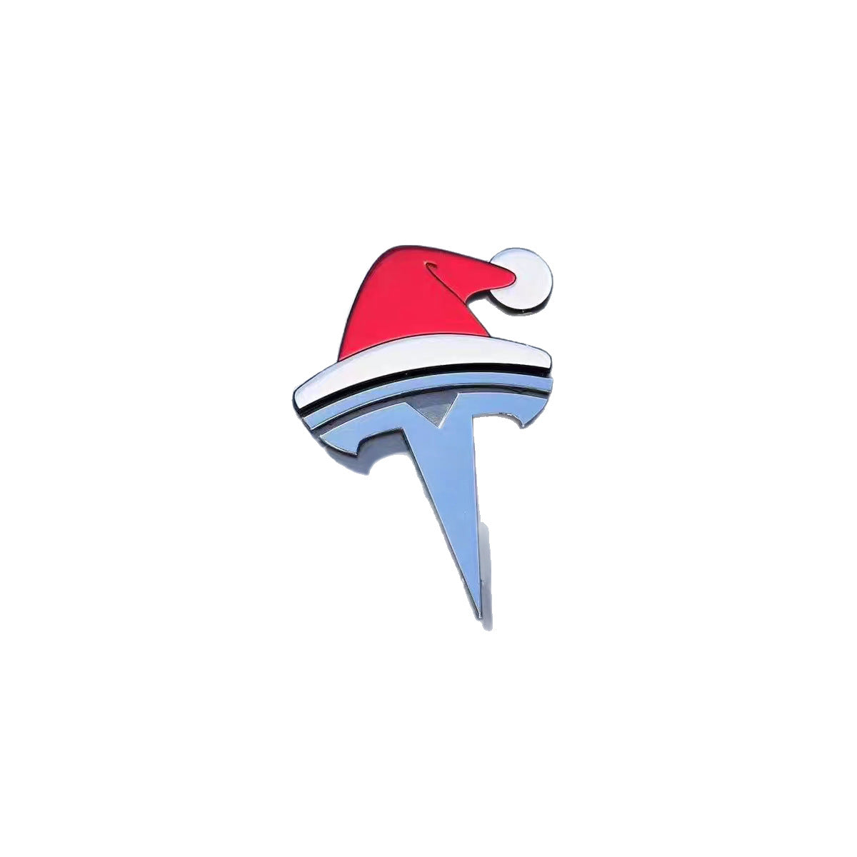 🎅 Santa Hat 3D Car Emblem Sticker