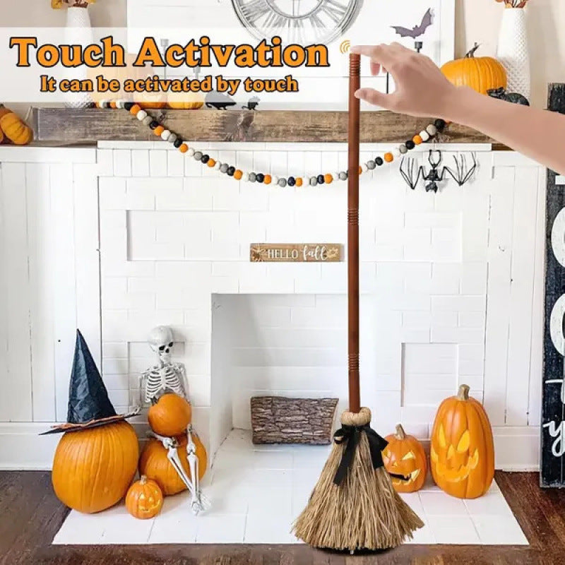 Floating Witch's Broom ✨🧹 – Haunted Dancing Halloween Prop