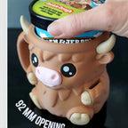 Highland Cow Ice Pint Holder 🐮❄️ – Cute Freezer Dessert Keeper with Spoon & Drawer
