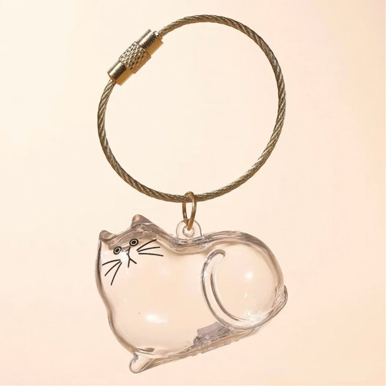 Pet Hair Memory Capsule – Keepsake Keychain in Cat & Dog Shapes