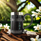 Viking Barrel Beer Mug 🍺 – Nordic Pirate Wooden Tankard for Ale & Mead