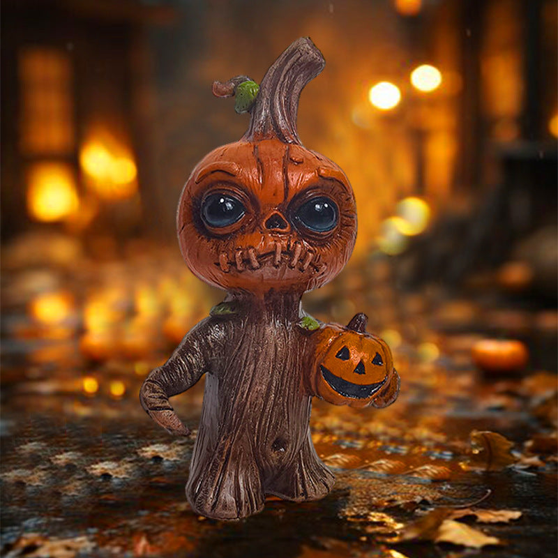 🎃 Stacked Smiling Pumpkins – Halloween Resin Decoration for Home & Yard