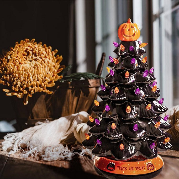🎃 Glowing Halloween Tree – Light-Up Tabletop Decoration for Spooky Parties & Home Décor
