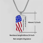 Independence Tag Necklace – Stainless Steel Dog Tag Pendant & Keychain Combo