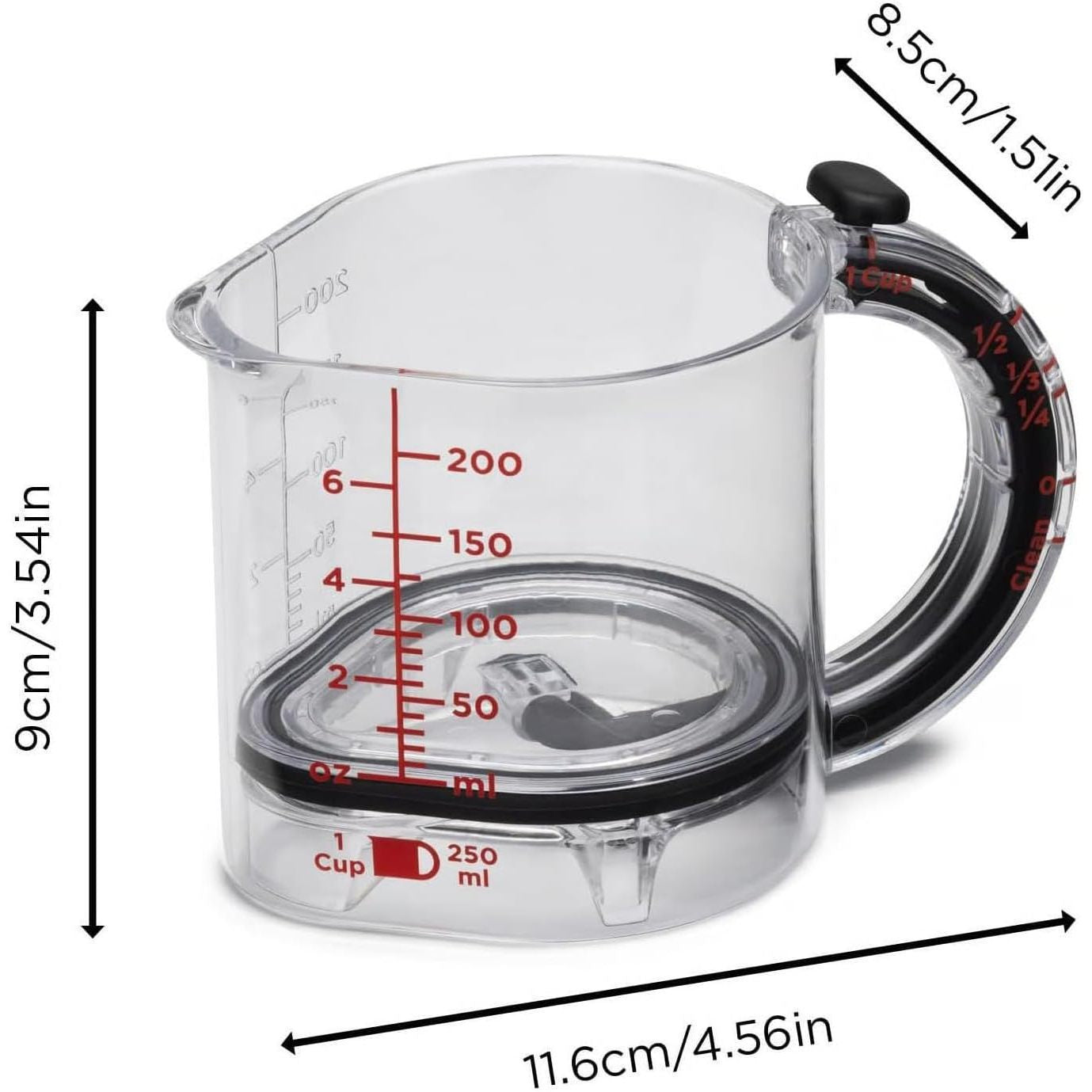 🍳 4-in-1 Adjustable Measuring Cup – Easy to Clean, Perfect for Cooking & Baking