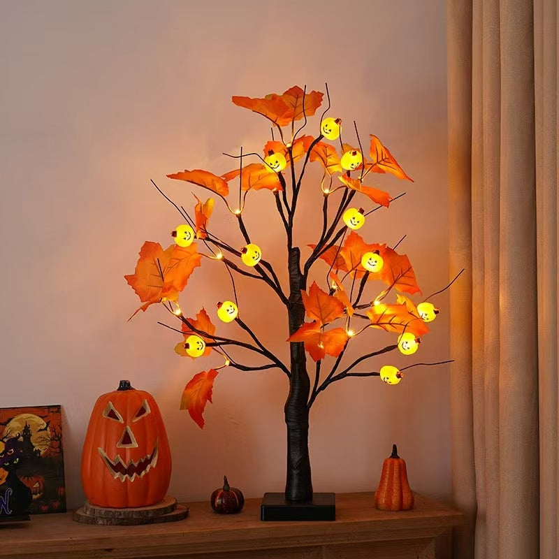 Spooky Purple LED Birch Tree Light 🌙✨ – Halloween & Thanksgiving Room Décor
