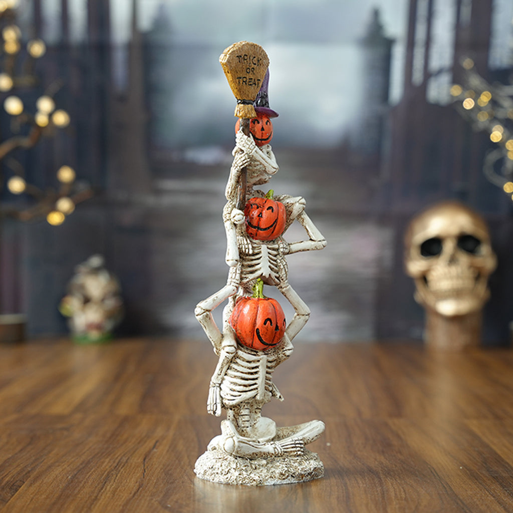 🎃 Stacked Smiling Pumpkins – Halloween Resin Decoration for Home & Yard