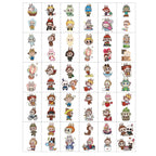 Cartoon Temporary Tattoo Stickers Set - 30 unique designs