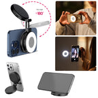 ✨ MagSafe Magnetic Selfie Light – Portable Ring Light & Phone Stand for Perfect Shots