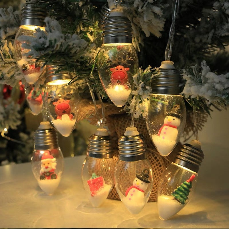 🎅Christmas LED Globe String Lights – Santa Edition Festive Home Décor✨