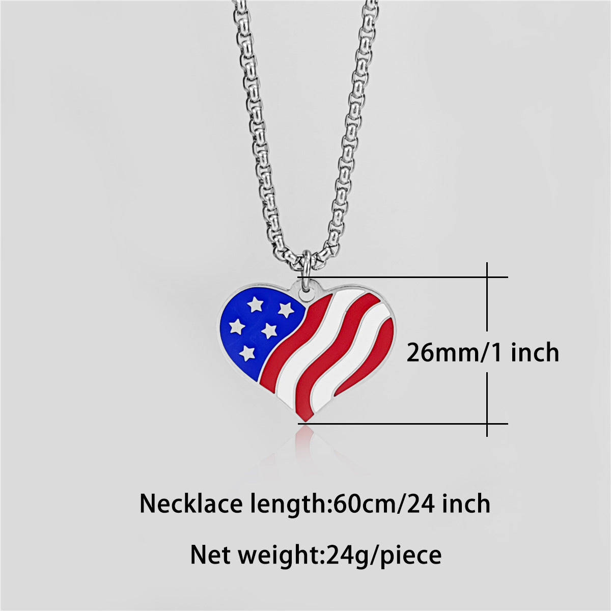 Independence Tag Necklace – Stainless Steel Dog Tag Pendant & Keychain Combo