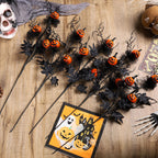 Spooky Black Pumpkin Bouquet 🎃🖤 – Halloween Horror Floral Decoration(Pack of 5)